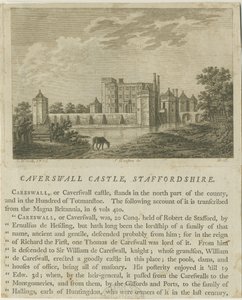 Caverswall Kalesi: bakır levha gravürü, 8 Mart 1776 by Unbekannt