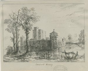 Caverswall Kalesi: mürekkep çizimi ve [?19th Century] by Unbekannt