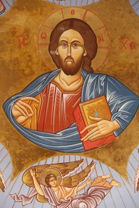 Pedoulas Ortodoks kilisesinde tavan freski. Pantocrator İsa, 20150510, Pedoulas, Kıbrıs by Unbekannt
