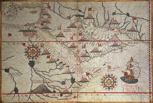 Arabistan ve Doğu Akdeniz Haritası, Portolan Atlasının Bir Parçası, c.1650 (kağıt üzerinde kalem ve mürekkep) by Unbekannter Künstler