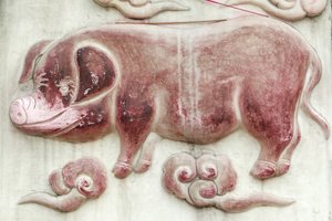 Çin astrolojik işareti. Beyaz bulut tapınağı Pekin Çin by Unbekannt