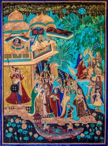 Chittra Shala avlusu, virtüöz ince tablolar, Taragarh Kalesi, Bundi, Bundi, Rajasthan, Hindistan, Asya (fotoğraf) by Unbekannter Künstler