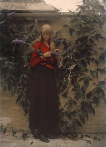 Mor Buddleia ile Christina by Unbekannter Künstler