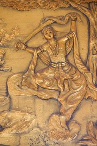 Chua Thiep Uzun budist pagodası. Büyük Tonsure: Buda kılıcıyla saçını keser. Sonra prensinin kıyafetlerini bir dilenci cübbesi için değiştirdi. Sonra aydınlanma arayışına başladı Thay Ninh. Vietnam by Unbekannt