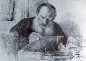 Kont Leo Tolstoy (9 Eylül 1828 - 20 Kasım 1910) by Unbekannter Künstler