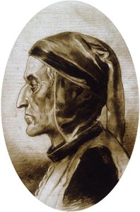 Dante Alighieri (çizim) by Unbekannter Künstler