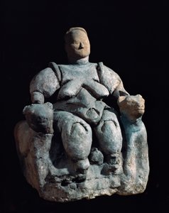 Ana tanrıça, pişmiş toprak heykel. 8000-6000 MS Çatal Höyük
