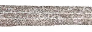 Detay, daha önceki Viking bıçağı ve De Bohun ailesinin armaları ile geç ortaçağ geniş kılıç by Unbekannt