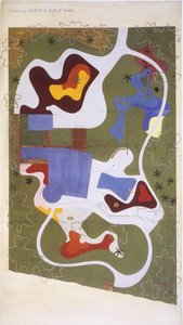 Roberto Burle Marx/Peyzaj sanatçısı/Ressam/Botanikçi/Heykeltıraş/Müzisyen tarafından yaratılmış bir Bahçe Çizimi by Unbekannt