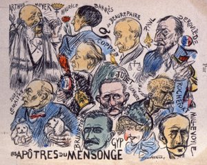 Dreyfus olayı : Yalan Havarileri, Dreyfus karşıtlarının başları by Unbekannter Künstler