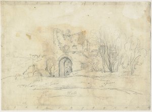 Dudley Castle - "The Warden"s Tower" : karakalem, ve [?19.yüzyıl] by Unbekannt