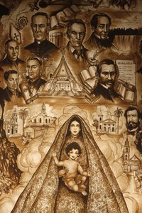 Ermitaj duvar resmi, Ermita de la Caridad kilisesinde fresk, Miami, Etats-Unis by Unbekannt