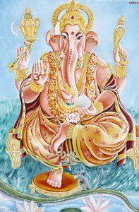 Fil başlı Hindu tanrısı Ganesh, Katmandu, Nepal by Unbekannt