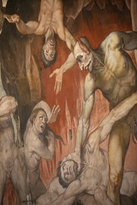 Firenze ikilisi. Cehennemi tasvir eden fresk Floransa İtalya by Unbekannt