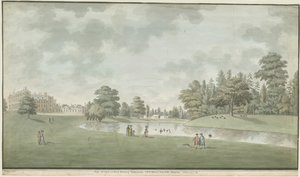 Fisherwick Hall: sulu boya, 1786 by Unbekannt
