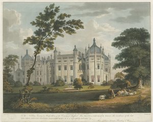 Forton - Aqualate Salonu: renkli aquatint gravür, nd [c 1814] by Unbekannt