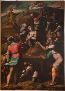 Cesare, Duomo (Aziz Lawrence Katedrali), içeride, Vaftizhane (eskiden Eski Aziz John Kilisesi): "Aziz Catherine Şehitliği", Cesare ve Alessandro Semino by Unbekannter Künstler