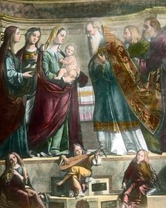 Goethe Venedik'e seyahat ediyor, burada Carpaccio'nun İsa'yı tapınakta gösteren Kutsal Meryem tablosu by Unbekannter Künstler