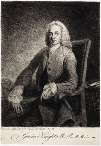 Gowin Knight, bilim adamı, c 1751 by Unbekannt