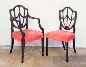 Hepplewhite yemek sandalyeleri, George III by Unbekannt