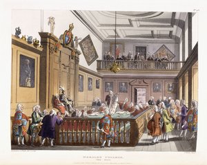 Heralds College: The Hall, "The Microcosm of London"dan, 1808-1810 by Unbekannt