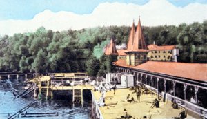 Heviz termal gölü, Macaristan, c. 1920 (kartpostal) by Unbekannter Künstler
