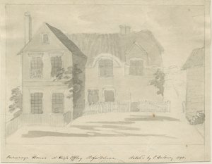 High Offley - Parsonage: kurşun kalem ve yıkama çizimi, 1790 by Unbekannt