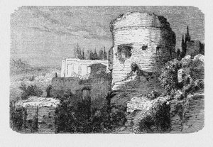 Antik Roma Tarihi. Palatine tepesinin antik kulesi by Unbekannt