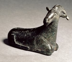 İçi boş keçi figürü, Doğu Yunan, Arkaik Dönem, MÖ yaklaşık 550 (kurşun dolgulu bronz) by Unbekannt