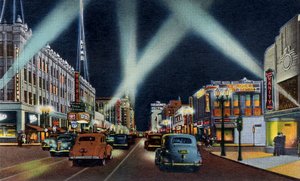 Hollywood bulvarı gece California by Unbekannter Künstler