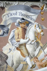 Horseback Rider, Fresco, Baviere, Almanya. by Unbekannter Künstler