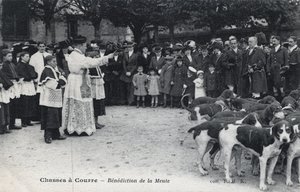 Avcılık: köpek sürüsünün kutsaması - Kartpostal 19. yüzyılın sonu - 20. yüzyılın başı by Unbekannt