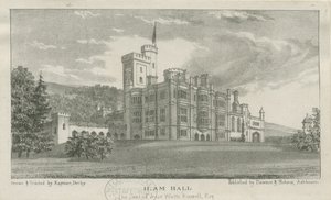Ilam Hall: litografi, nd [c.1839] by Unbekannt