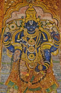 Hindistan, Tamil Nadu, Srirangam, Sri Ranganathasvami Hindu Tapınağı (orig 10. yüzyıl), Vishnu