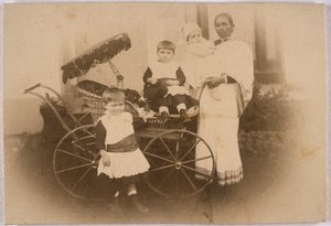 Avrupa suçlamaları ile Hint ayah, c 1870 by Unbekannt