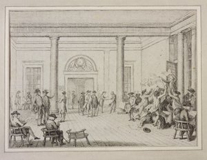 Borsa İçi, c.1790 (gravür) by Unbekannt