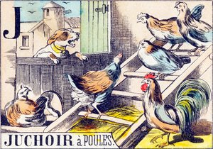 J Juchoir a poules - "Çiftliğin alfabesi" 19. yüzyılın sonu (gravür) by Unbekannt