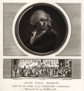 Ulusal Konvansiyondaki Paris Milletvekili Jean Paul Marat, 1793