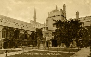 Jesus College, Oxford by Unbekannter Künstler