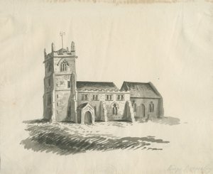 Kings Bromley Kilisesi: sepya çizimi, nd [c 1770] by Unbekannt