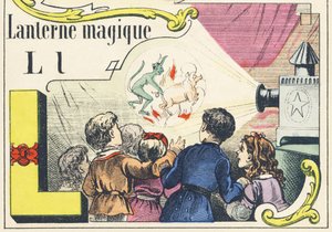 L: sihirli fener - Oyunlar Alfabesi, c.1890 (illüstrasyon) by Unbekannt