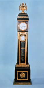 Louis XVI abanoz kaplama denklem uzun kasa saati, Ferdinand Berthoud, Paris, 18. yüzyılın sonlarında by Unbekannt