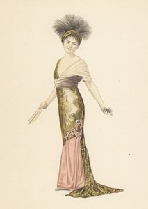Madam Pierat, Les Marionettes filminde Redfern imzalı bir elbiseyle by Unbekannter Künstler