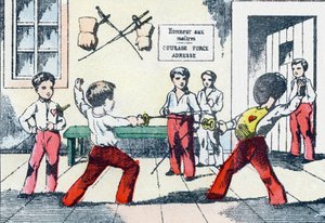 Silah ustası. "Alphabet militaire enfantin"deki gravür”. 1890 dolaylarında Pont-a-Mousson görüntüleri. 20 sayfa. Karartma: 28,5x21cm by Unbekannt