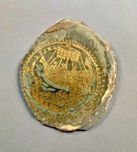 Jonah ve balinayı betimleyen madalyon, Roma, 4. yüzyıl (taş ve altın) by Unbekannt