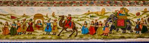 Mural, Patwon-Ki-Haveli, Jaisalmer, Thar Çölü'nde egzotik bir şehir, Jaisalmer, Rajasthan, Hindistan, Asya (fotoğraf) by Unbekannter Künstler
