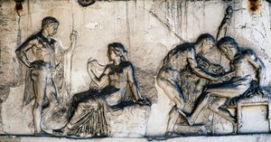 Telephus Efsanesi, Telephus Rölyef Evi, Herculaneum, Campania, İtalya, Roma uygarlığı