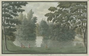 Needwood - Brickley Lodge: sulu boya, 1786 by Unbekannt