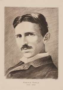 Nikola Tesla, Hırvat doğumlu Sırp mühendis, fizikçi ve mucit, 1885 dolayları by Unbekannt
