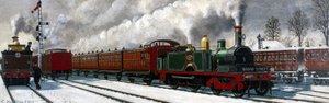 Kuzey Londra Demiryolu treni Londra için Richmond'dan ayrılıyor by Unbekannter Künstler